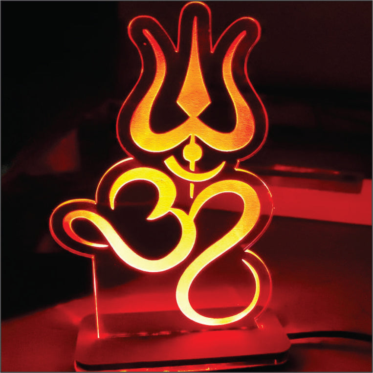 Om LED Night Lamp | Hindu Spiritual 3D Acrylic Lamp | OM Symbol Decorative Light