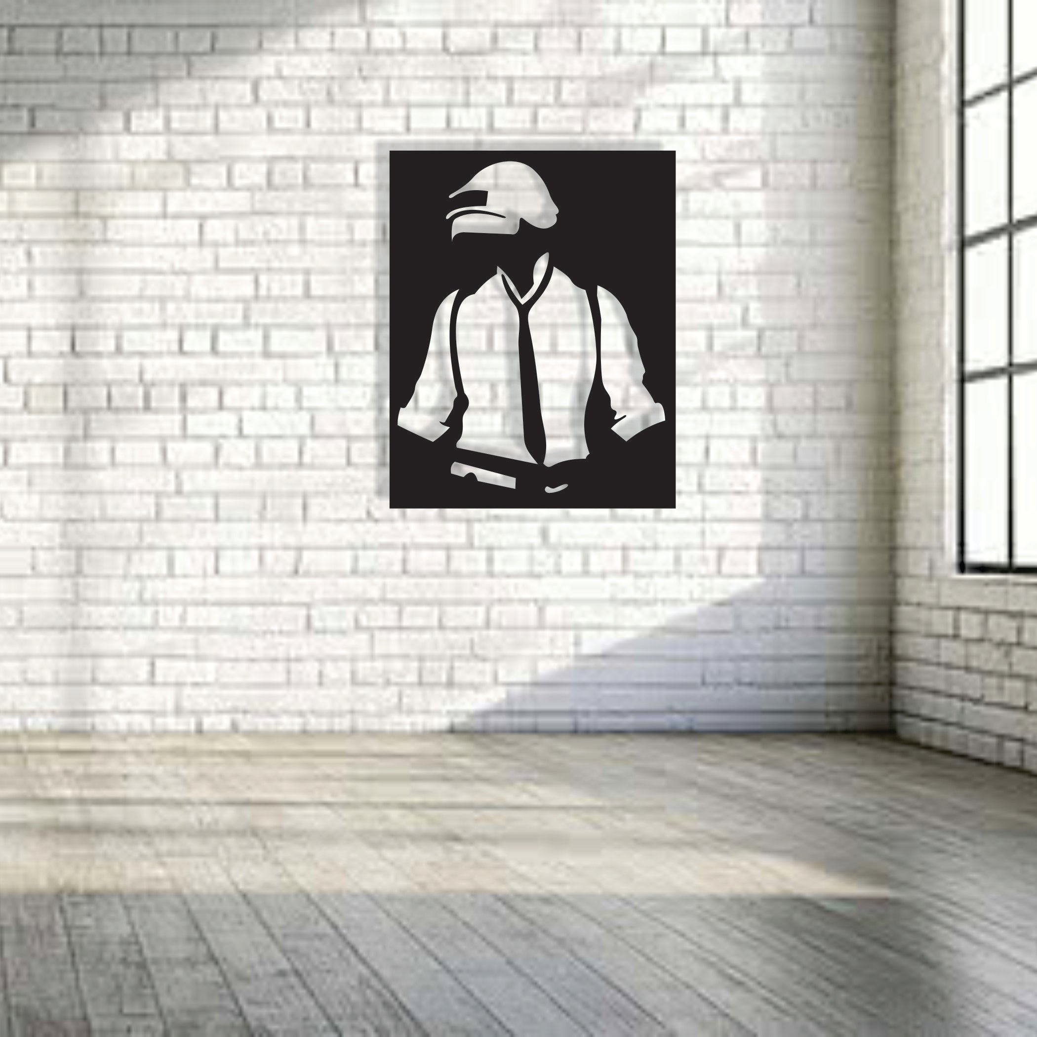 Black MDF PUBG Style Gamer Wall Décor | 12×15 Inch | 4mm Thick Wooden Wall Art for Gaming Room & Bedroom